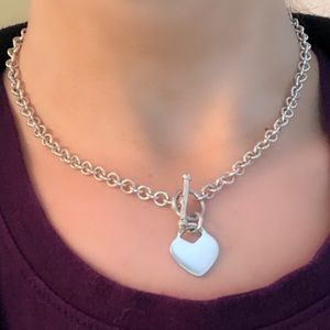 Necklace 925 Silver Chain Heart Necklace